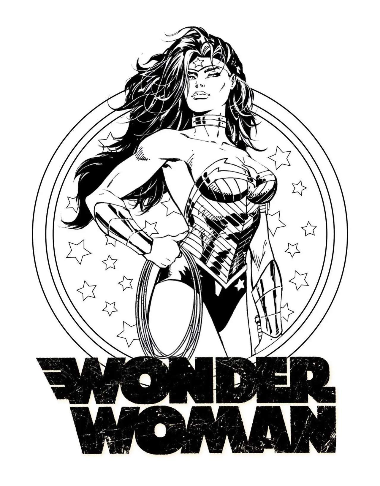 Coloriage Wonder Woman Pour Adulte Dc Comics Dc Comics - Super héroïne à imprimer
