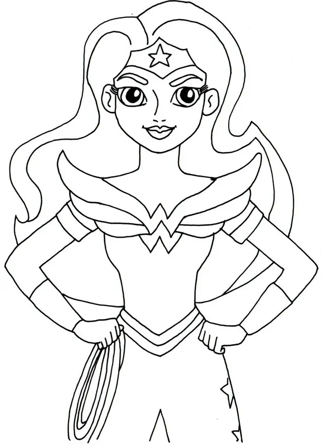 Wonder Woman coloring page to print