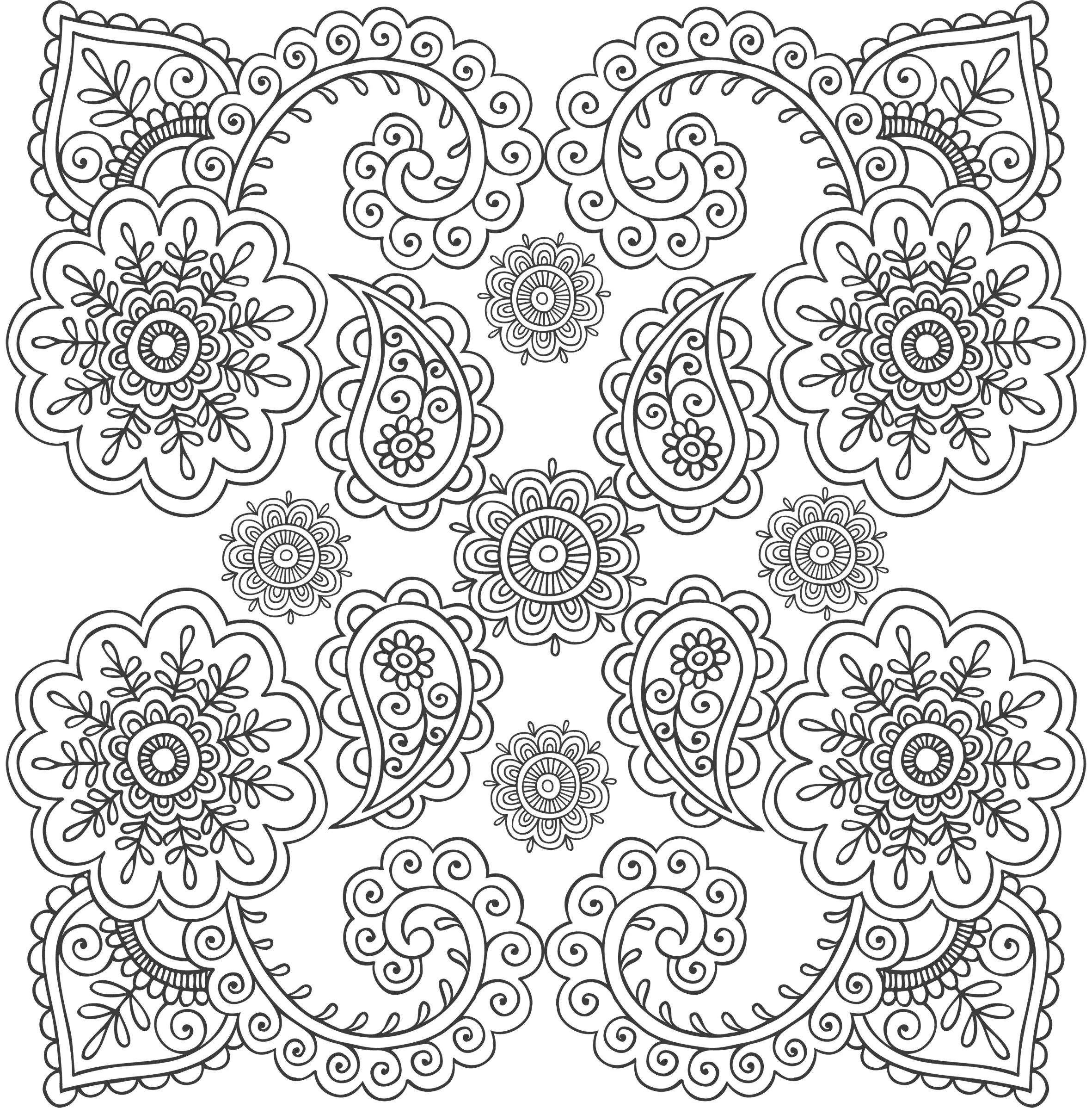 Coloriage Xxl Mandala Anti Stress - Xxl à imprimer