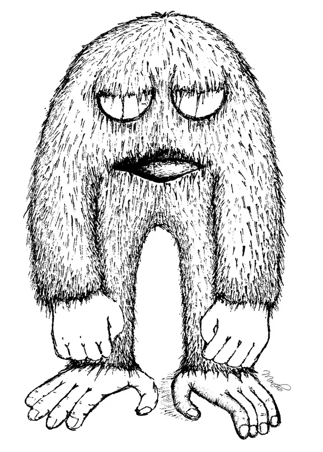 Coloriage Yeti Bigfoot - Yeti à imprimer