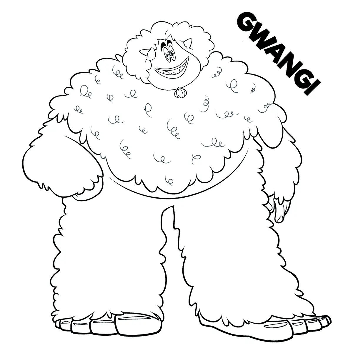 Yeti and Friends: Gwangi from Smallfoot coloring page to print