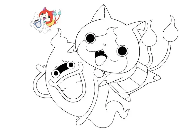 Kleurplaat Yo-Kai Watch Whisper de geest kleurplaten om te printen