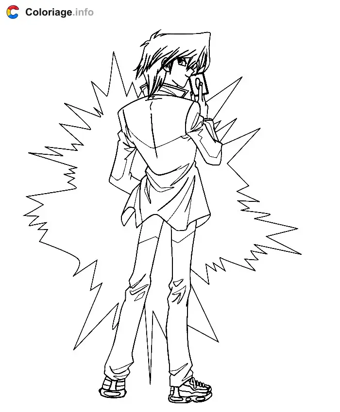 Coloriage YuGiOh 001 - Yu-Gi-Oh! à imprimer