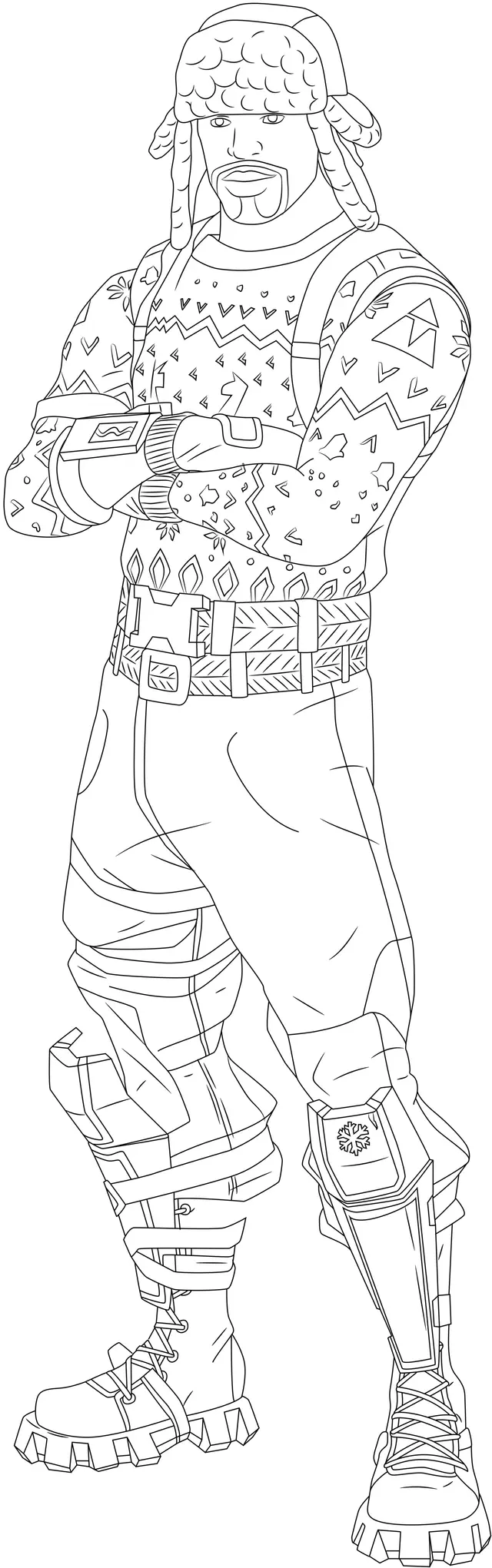Coloriage Yuletide Ranger Fortnite Skin Hd - Fortnite à imprimer