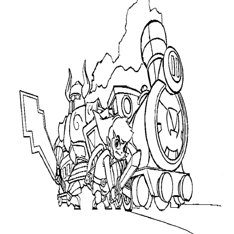 Coloriage Zelda Spirit Tracks - Zelda à imprimer