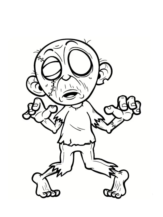 Coloriage Zombi Ramene A La Vie - Zombie à imprimer