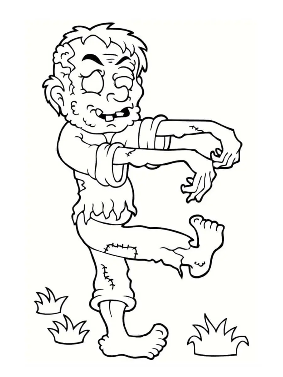 Disegno di Zombie vittima di un sortilegio voodoo da stampare