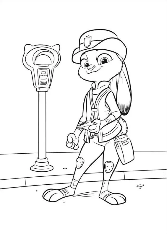 Coloriage Zootopie : Habitants de la ville animale - Zootopie à imprimer