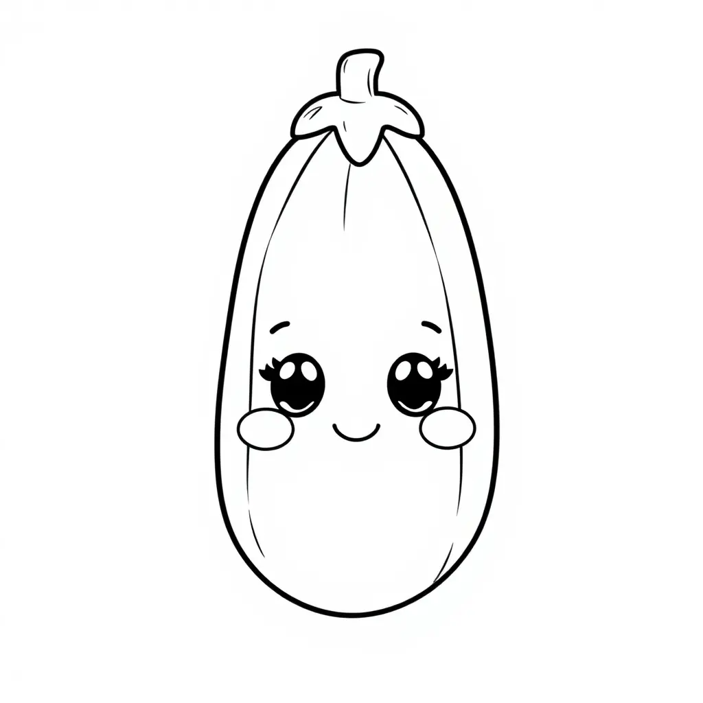 Coloriage Zucchini Légumes - Legumes à imprimer