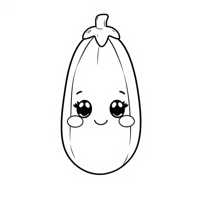 Coloriage Zucchini Légumes - Legumes à imprimer