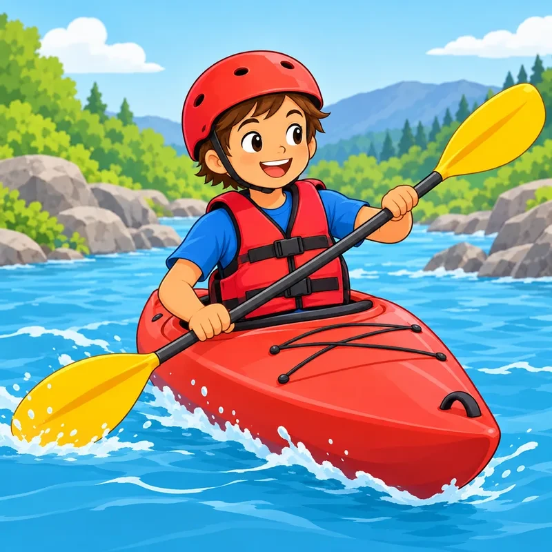 Disegni di canoa e kayak da colorare
