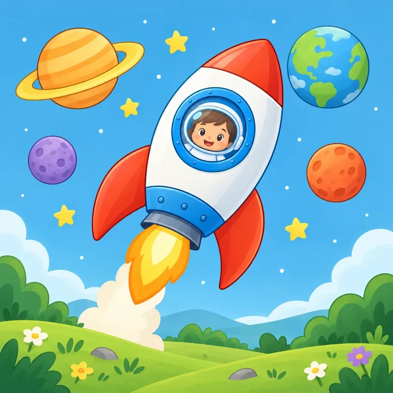 Disegni dello spazio da colorare