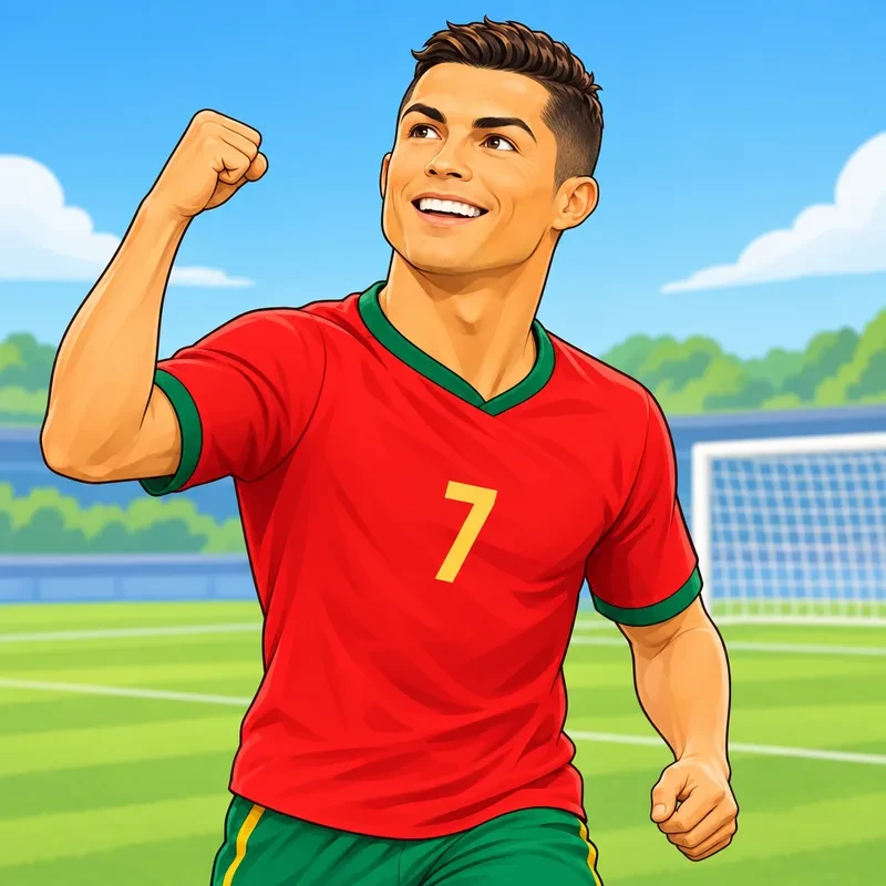 Coloriage Cristiano Ronaldo CR7