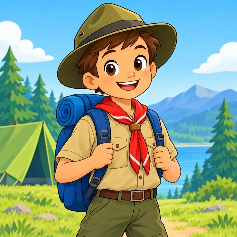 Disegni di scout da colorare