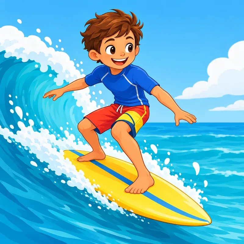 Disegni di surf da colorare