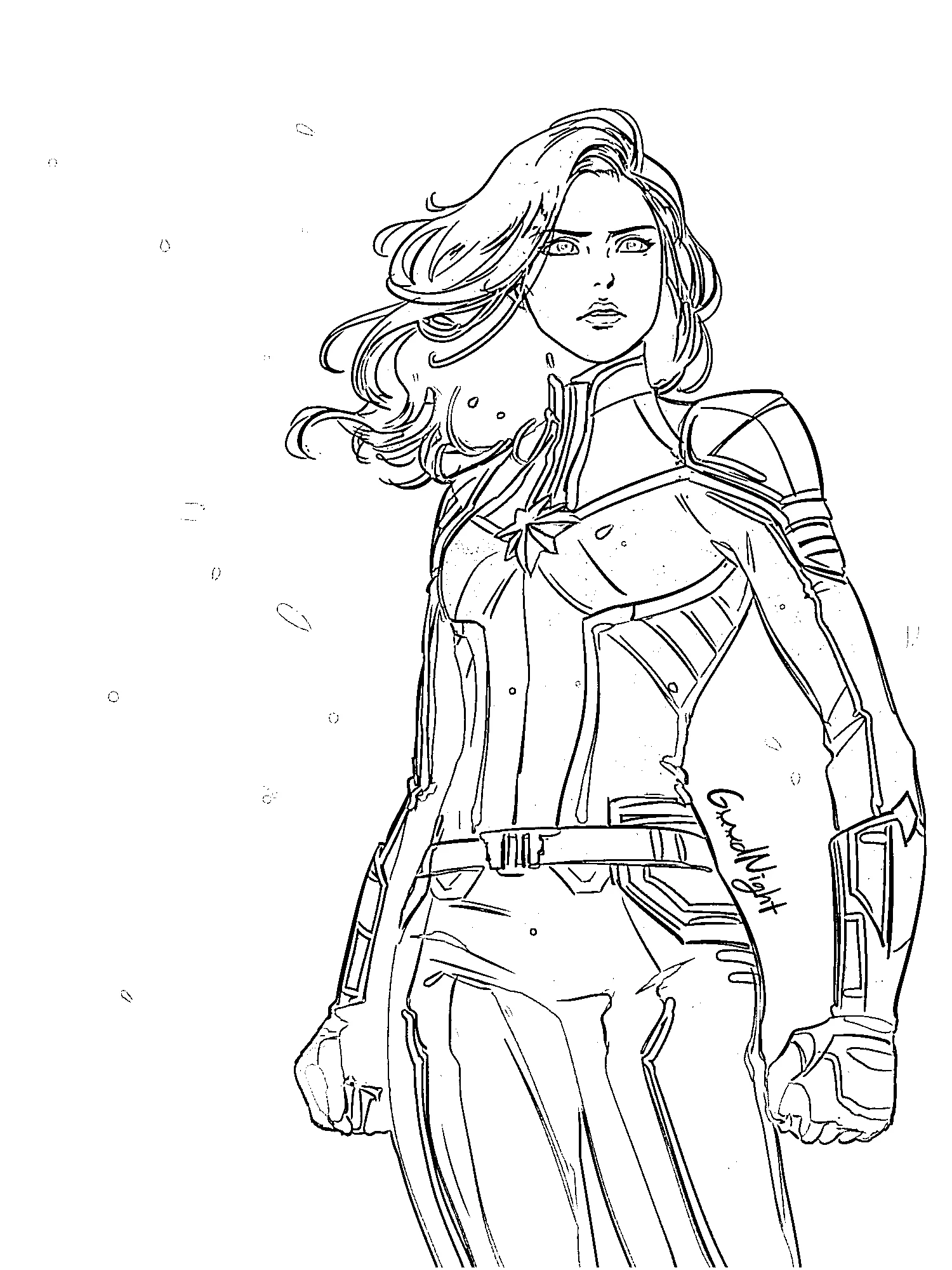 Coloriage Captain marvel