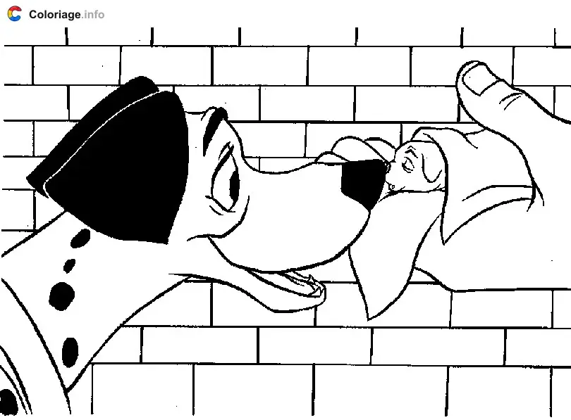 Coloriage 101 Dalmatiens 002 - Les 101 Dalmatiens à imprimer