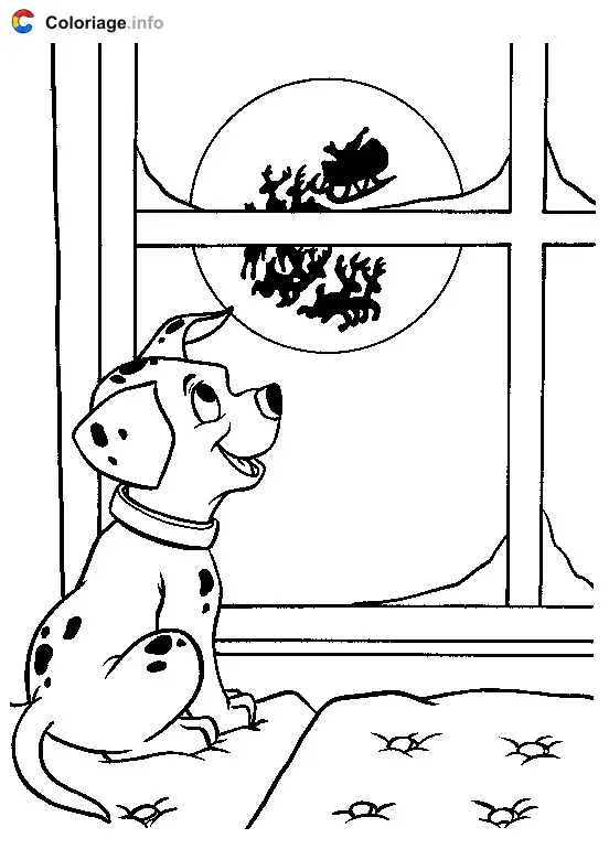 Coloriage 101 Dalmatiens 003 - Les 101 Dalmatiens à imprimer
