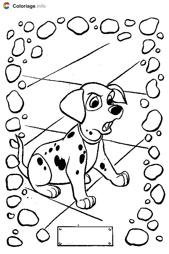 Coloriage 101 Dalmatiens 005 - Les 101 Dalmatiens à imprimer