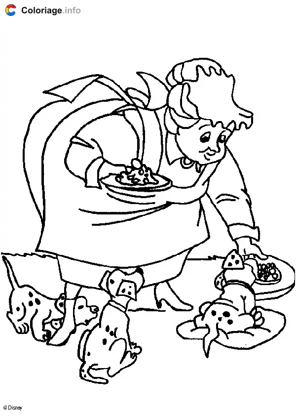 Coloriage 101 Dalmatiens 007 - Les 101 Dalmatiens à imprimer