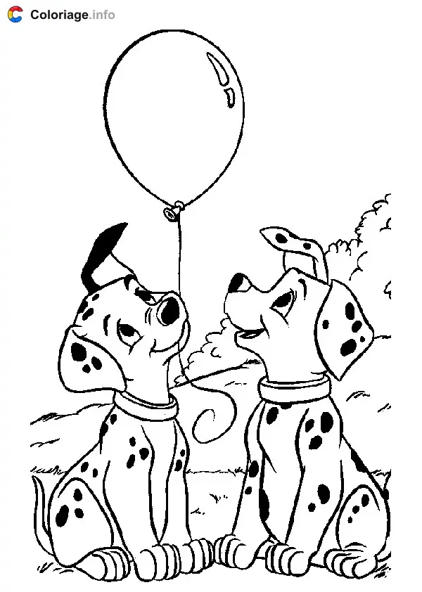 Coloriage 101 Dalmatiens 008 - Les 101 Dalmatiens à imprimer