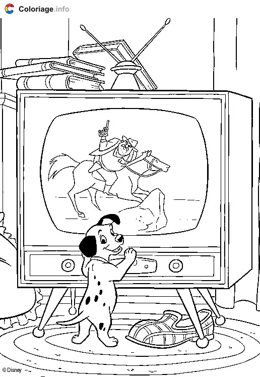 Coloriage 101 Dalmatiens 010 - Les 101 Dalmatiens à imprimer