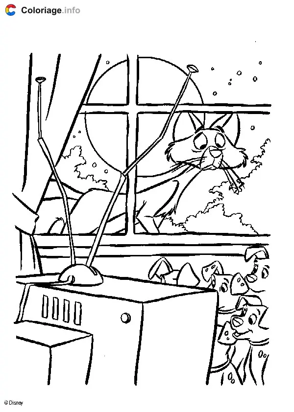 Coloriage 101 Dalmatiens 011 - Les 101 Dalmatiens à imprimer