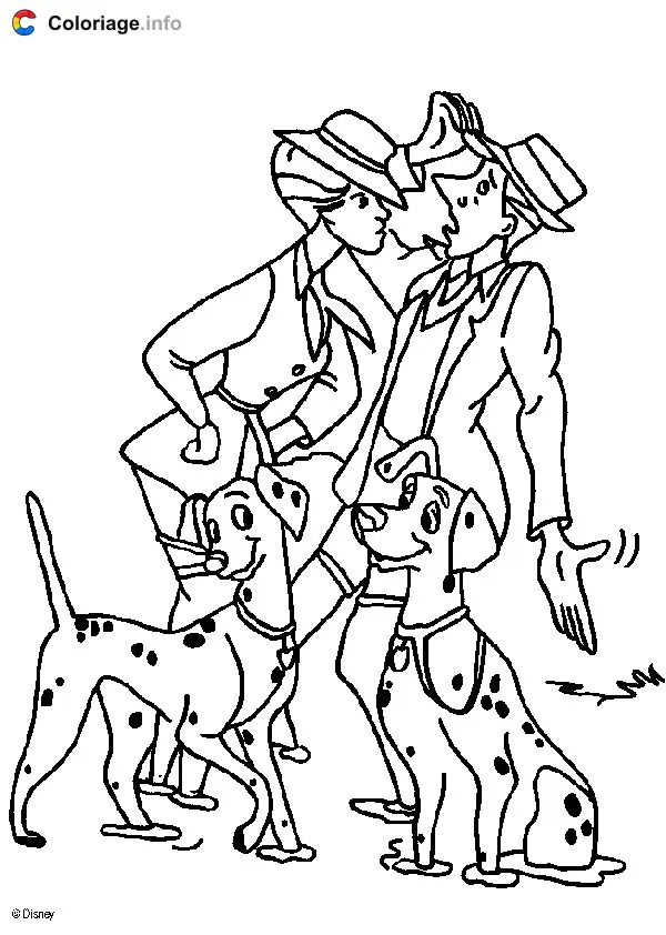 Coloriage 101 Dalmatiens 013 - Les 101 Dalmatiens à imprimer