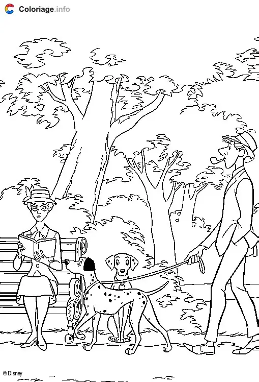Coloriage 101 Dalmatiens 014 - Les 101 Dalmatiens à imprimer