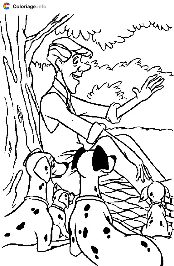 Coloriage 101 Dalmatiens 017 - Les 101 Dalmatiens à imprimer