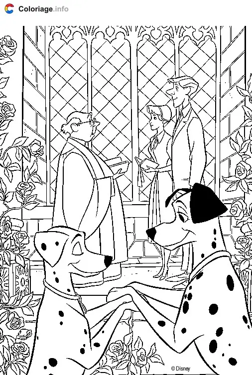 Coloriage 101 Dalmatiens 023 - Les 101 Dalmatiens à imprimer