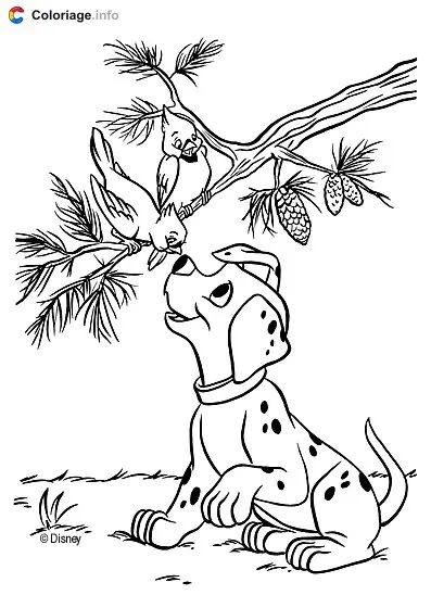 Coloriage 101 Dalmatiens 025 - Les 101 Dalmatiens à imprimer