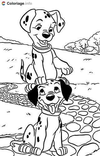 Coloriage 101 Dalmatiens 026 - Les 101 Dalmatiens à imprimer