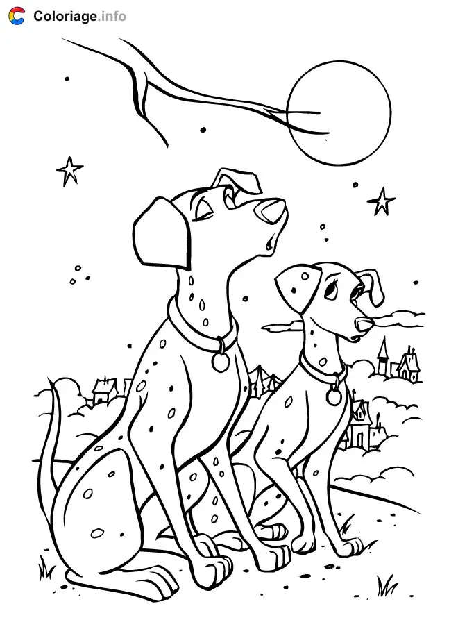 Coloriage 101 Dalmatiens 028 - Les 101 Dalmatiens à imprimer
