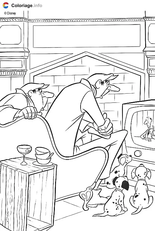 Coloriage 101 Dalmatiens 031 - Les 101 Dalmatiens à imprimer