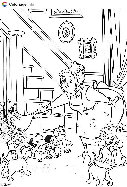 Coloriage 101 Dalmatiens 033 - Les 101 Dalmatiens à imprimer
