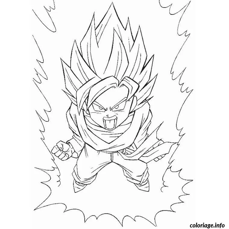 Coloriage Dragon ball z sangoten - Dragon ball z à imprimer