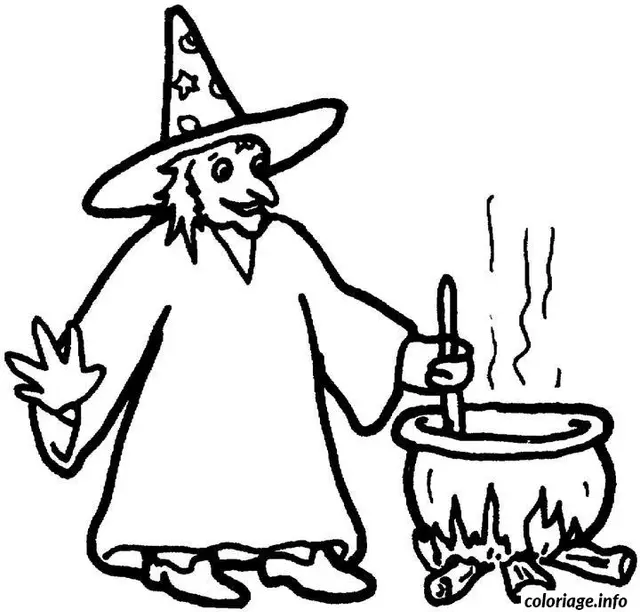 Coloriage Halloween chaudron - Halloween à imprimer