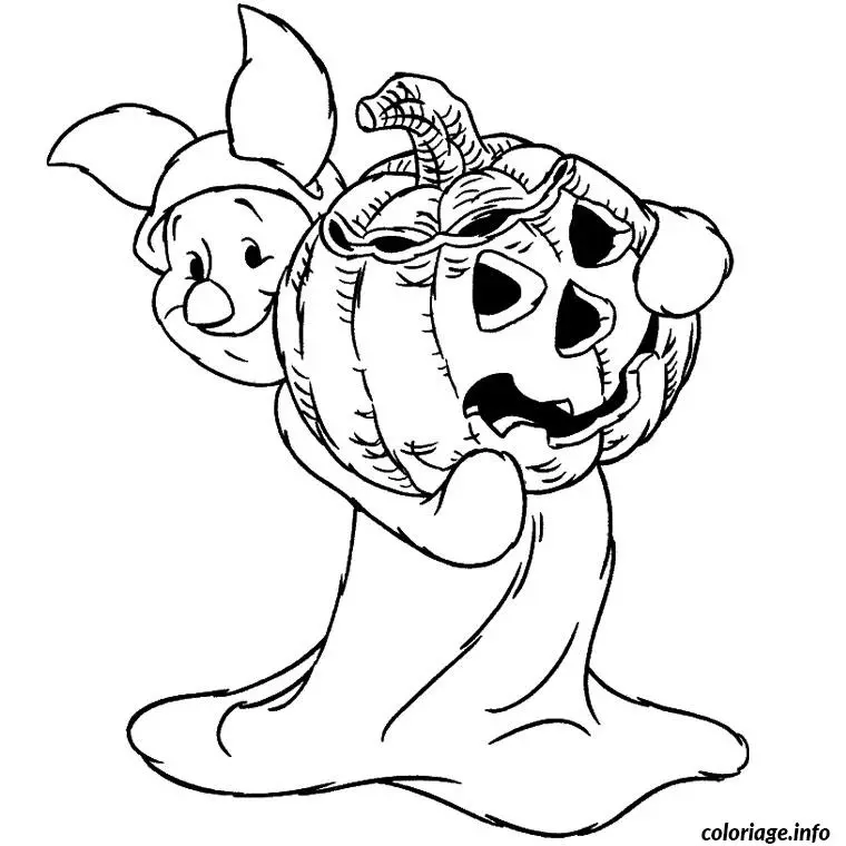 Kleurplaat Halloween Winnie de Poeh kleurplaten om te printen