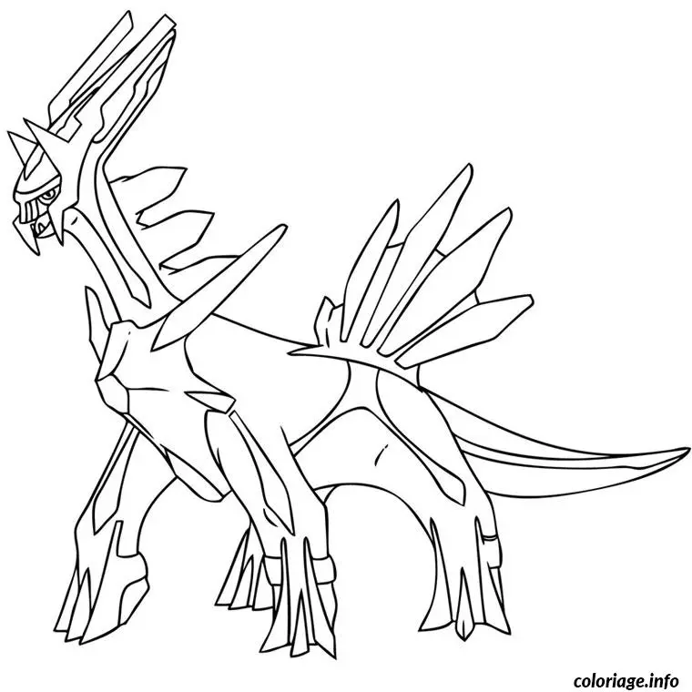 Pokémon Dialga coloring page to print