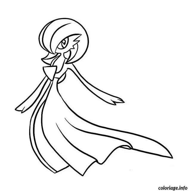 Coloriage Pokemon gardevoir - Pokémon à imprimer