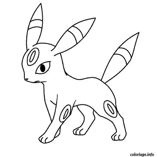 Coloriage Pokemon noctali - Pokémon à imprimer