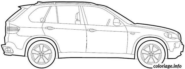 Coloriage BMW sportive de luxe haute performance - Voiture à imprimer