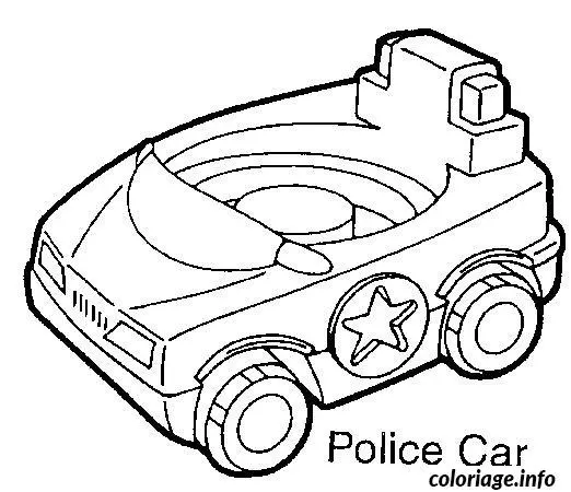 Coloriage Voitures de police - Voiture de police à imprimer
