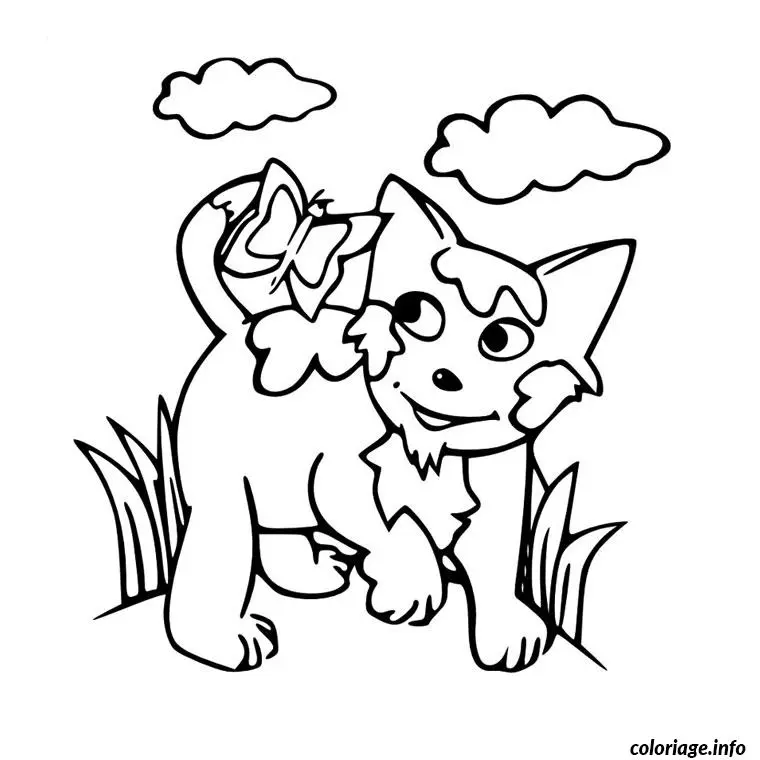Coloriage Chat sauvage - Chat à imprimer