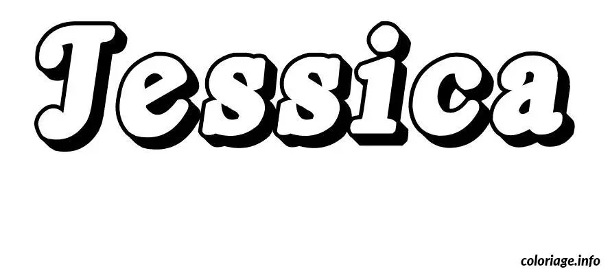 Coloriage Jessica - Prénom à imprimer