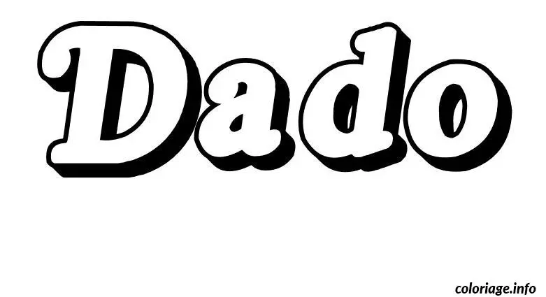 Coloriage Dado - Prénom à imprimer