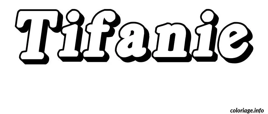 Coloriage Tifanie - Prénom à imprimer