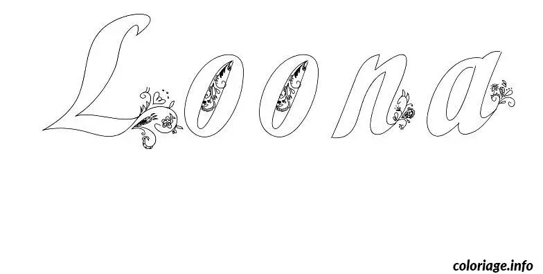 Coloriage Loona - Prénom à imprimer