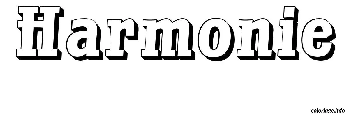 Coloriage Harmonie - Prénom à imprimer